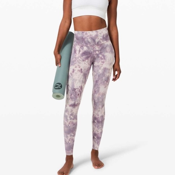 Lululemon Align Pant 28" *Diamond Dye Diamond Dye Pink Bliss Graphite Purple - Picture 2 of 5